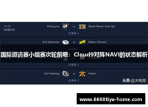 国际邀请赛小组赛次轮前瞻：Cloud9对阵NAVI的状态解析
